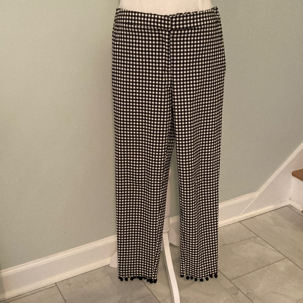 Fun Black and White Checkered Pants. Size 10.